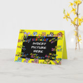 Gelukkige Verjaardag - het Wenskaart van de Wensen Kaart (Gele Bloem)