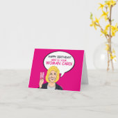 Gelukkige verjaardag, hier is je vrouwenkaart! kaart (Gele Bloem)