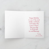 Gelukkige verjaardag hoge hak foto kaart (Binnen)