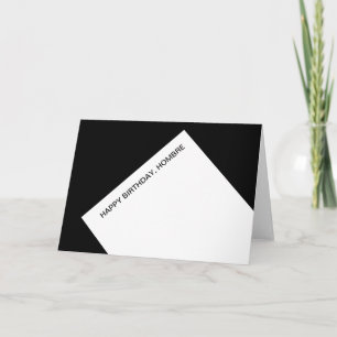 Gelukkige verjaardag, hombre kaart