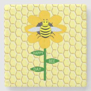 Gelukkige verjaardag hommel stenen onderzetter