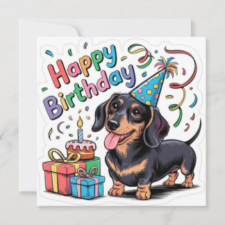 Gelukkige verjaardag hond kaart