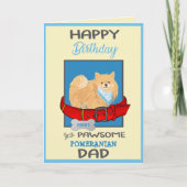 Gelukkige verjaardag hond papa van uw Pommerse hon Kaart (Voorkant)