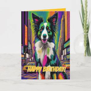 Gelukkige Verjaardag Hond (Pop-art) Kaart