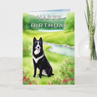 Gelukkige verjaardag Hond (waterverf) Kaart