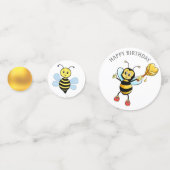Gelukkige verjaardag honing hommel confetti (Voorkanten)