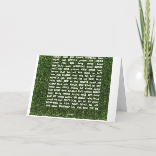 Gelukkige Verjaardag Honkbal Kaart (Achterkant)