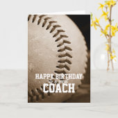 Gelukkige verjaardag honkbalcoach kaart (Gele Bloem)