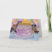 Gelukkige verjaardag! Hoop dat je veel taart KAART (Voorkant)