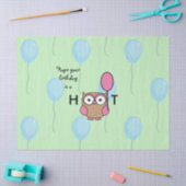 Gelukkige Verjaardag Hoot Uil met Ballonnen Tissuepapier (Craft)