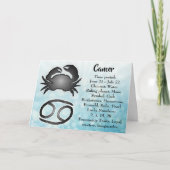 Gelukkige Verjaardag Horoscoop Teken Kanker Kaart (Voorkant)