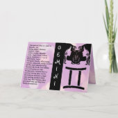 Gelukkige Verjaardag Horoscoop Teken Tweelingen Kaart (Voorkant)