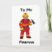GELUKKIGE VERJAARDAG **HOTTIE** & MY FAV FIREMAN KAART (Voorkant)