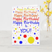 Gelukkige verjaardag! Humor Kaart (Gele Bloem)