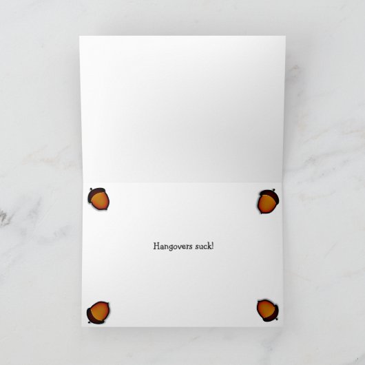 Gelukkige verjaardag humoristische grappige eekhoo kaart (Binnen)