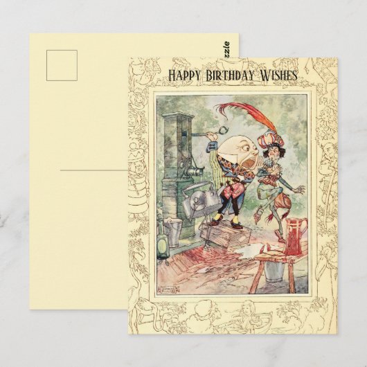Gelukkige Verjaardag Humpty Classic Kinderdagverbl Briefkaart (Voorkant / Achterkant)