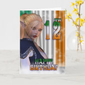 Gelukkige verjaardag Iers, Elf Kaart (Gele Bloem)