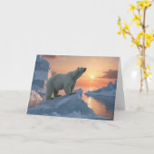 Gelukkige verjaardag ijsbeer kaart (Gele Bloem)