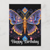 Gelukkige Verjaardag Imaginative Butterfly Design Briefkaart (Voorkant)