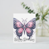Gelukkige Verjaardag Imaginative Butterfly Design Briefkaart (Staand voorkant)