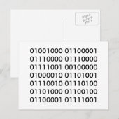 Gelukkige Verjaardag in Binaire Code Briefkaart (Voorkant / Achterkant)