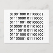 Gelukkige Verjaardag in Binaire Code Briefkaart (Voorkant)