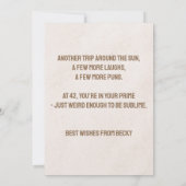 Gelukkige Verjaardag in Bruin met Bruine Ballonnen Kaart (Achterkant)