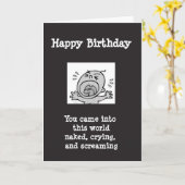 Gelukkige verjaardag in de Drink tank Kaart (Gele Bloem)