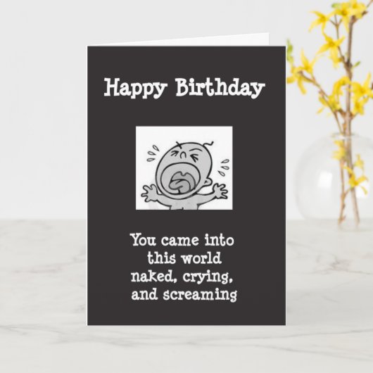 Gelukkige verjaardag in de Drink tank Kaart (Gele Bloem)