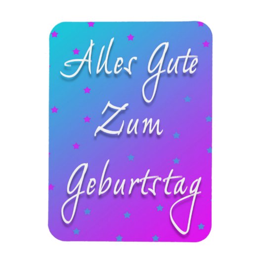 Gelukkige Verjaardag in de Duitse Flexibele Fotoma Magneet (Verticaal)