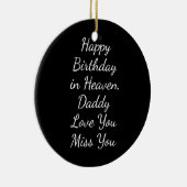 Gelukkige verjaardag in de hemel... keramisch ornament (Rechts)