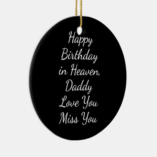 Gelukkige verjaardag in de hemel... keramisch ornament (Rechts)