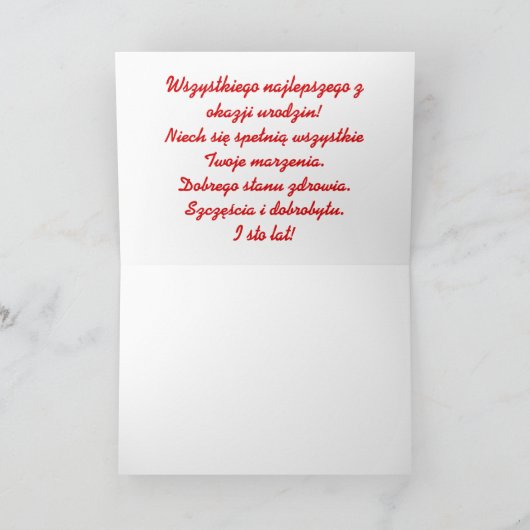 Gelukkige verjaardag in de Kaart (Binnen)