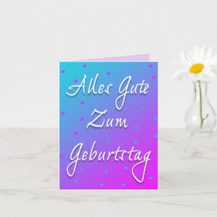 Gelukkige verjaardag in Duits gevouwen Wenskaart Kaart