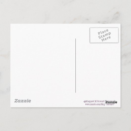 Gelukkige Verjaardag in Duitse Lila Bloesems Briefkaart (Achterkant)