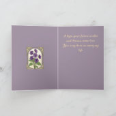 Gelukkige verjaardag in februari Viola Bloemen Kaart (Binnen)