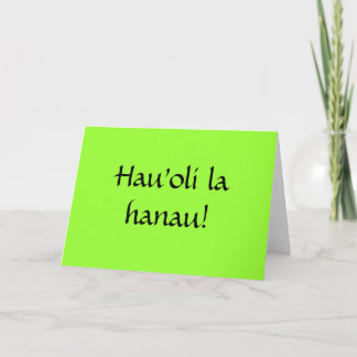 Gelukkige Verjaardag in Hawaiiaan! Kaart