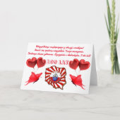 Gelukkige verjaardag in het Pools Kaart (Voorkant)