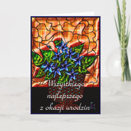 Gelukkige verjaardag in het Pools Kaart