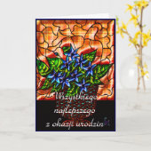 Gelukkige verjaardag in het Pools Kaart (Gele Bloem)