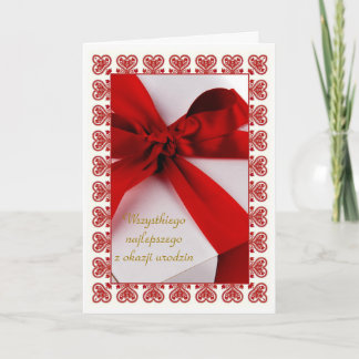 Gelukkige verjaardag in het Pools Kaart