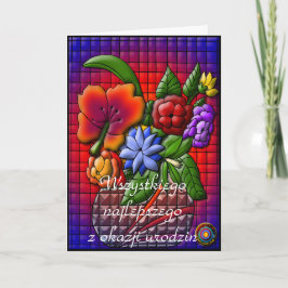 Gelukkige verjaardag in het Pools Kaart