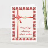 Gelukkige verjaardag in het Pools Kaart (Voorkant)