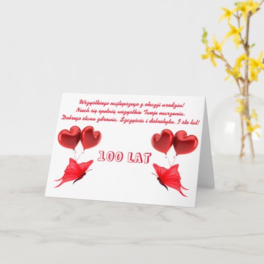 Gelukkige verjaardag in het Pools Kaart (Gele Bloem)