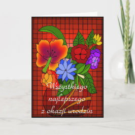 Gelukkige verjaardag in het Pools Kaart