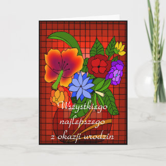 Gelukkige verjaardag in het Pools Kaart