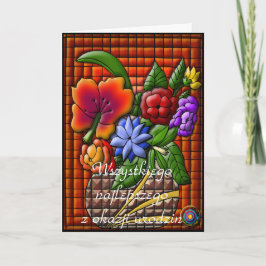 Gelukkige verjaardag in het Pools Kaart