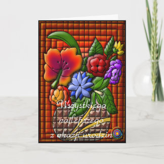 Gelukkige verjaardag in het Pools Kaart