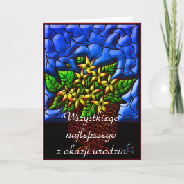 Gelukkige verjaardag in het Pools Kaart