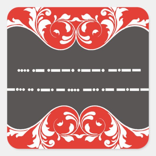 Gelukkige Verjaardag in Morse Code 2 Vierkante Sticker (Voorkant)